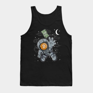 Astronaut Reaching Bitcoin BTC Coin To The Moon Crypto Token Cryptocurrency Blockchain Wallet Birthday Gift For Men Women Kids Tank Top